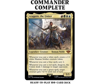 Aragorn, the Uniter LotR MULTICOLOR LEGENDS Magic MTG Custom Commander Deck
