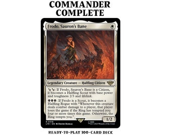 Frodo, Sauron's Bane LotR The Ring Tempts You Magic Mtg Custom Commander Deck
