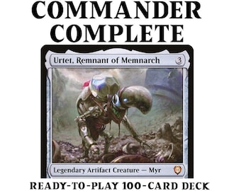 Urtet, Remnant of Memnarch MYR Tribal Five-Color Magic Mtg Custom Commander Deck