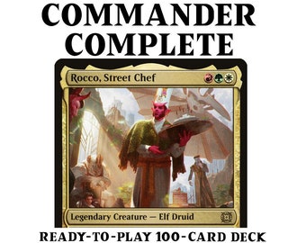 Rocco, Street Chef FOOD +1/1 COUNTERS Cabaretti Magic Mtg Custom Commander Deck