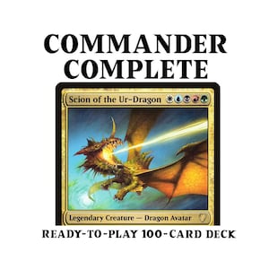 Scion of the Ur-Dragon - Dragon Tribal Five-Color : Custom 100 Card Commander Deck Magic MTG EDH