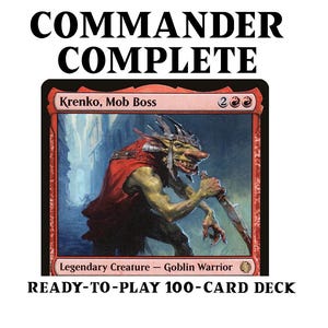 Krenko, Jefe de la Mafia GOBLIN Fichas Tribales Mazo de Comandante Personalizado de Magic MTG
