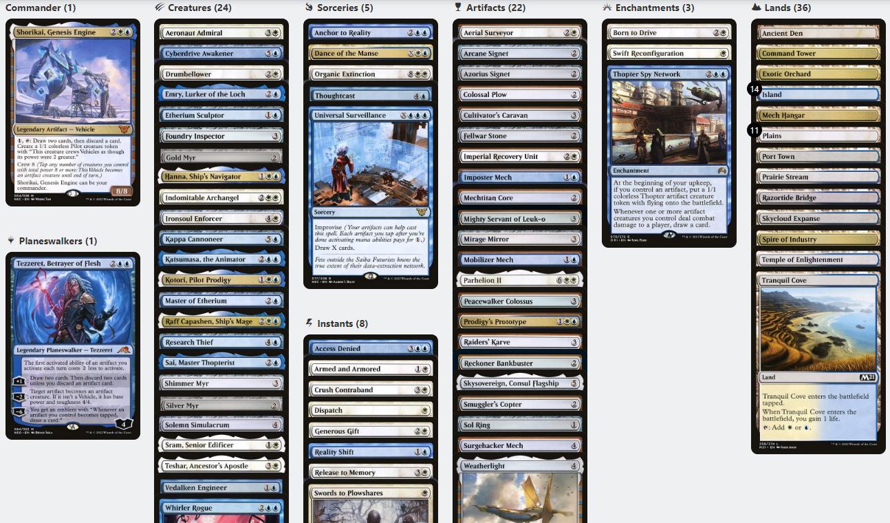 mtg vehicle commander deck list EDH Deck Dr. Eggman 100 Magic Cards Custom Deck Constructs Robots Vehicles Artifacts Every Vehicle Commander Ranked -