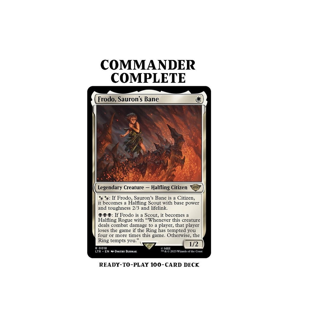 mtg frodo commander deck The Ring Tempts You 1 deck box Frodo, Sauron's Bane Lotr the