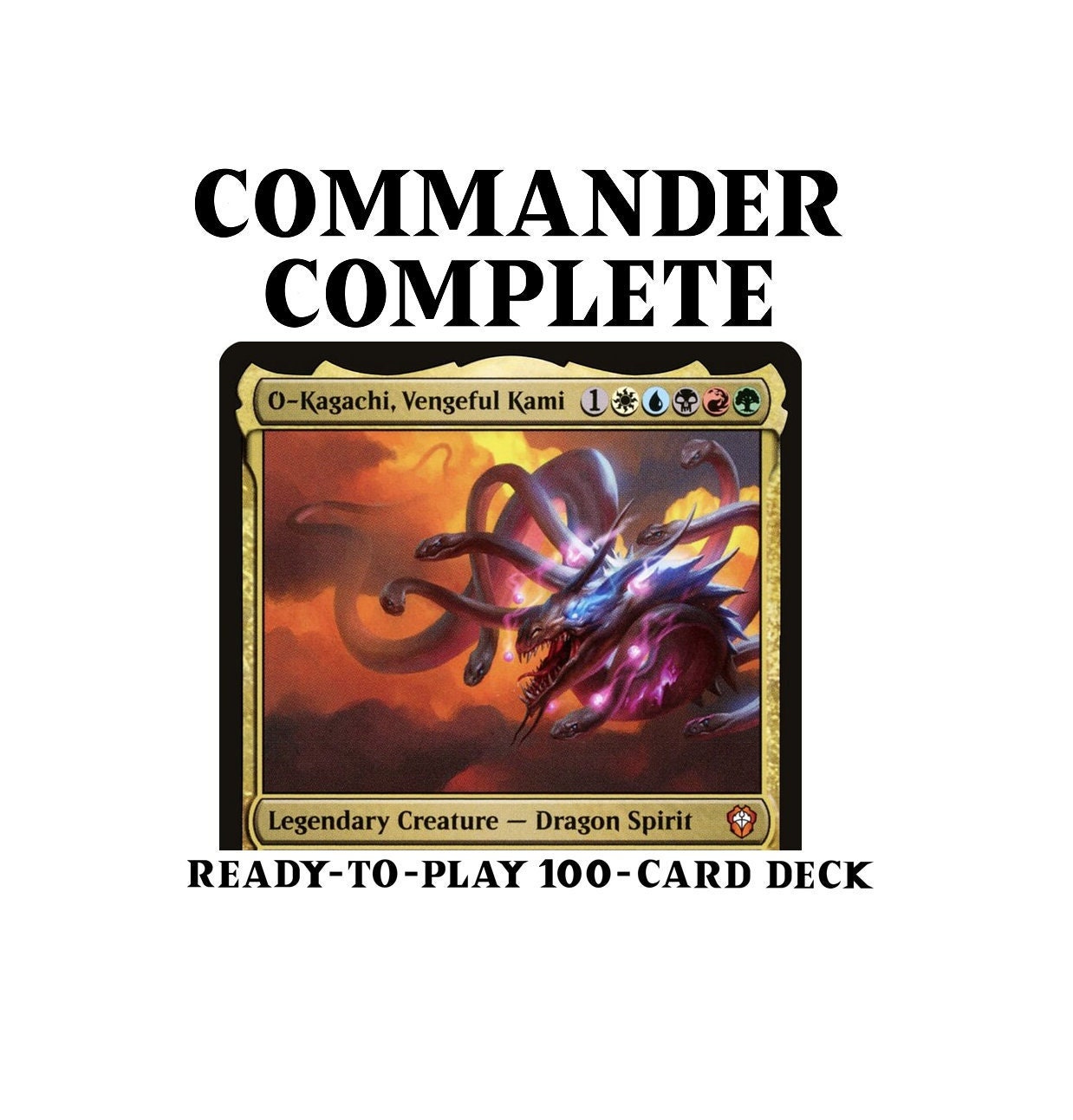 O-Kagachi, Vengeful Kami KAMIGAWA SPIRIT TRIBAL Magic Mtg Custom Commander Deck