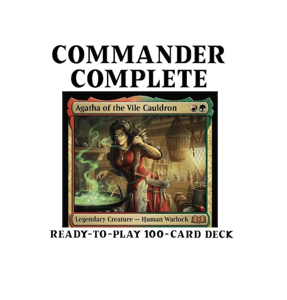 Agatha of the Vile Cauldron ACTIVATED ABILITIES Wilds of Eldraine Magic Mtg  Custom Commander Deck - Etsy