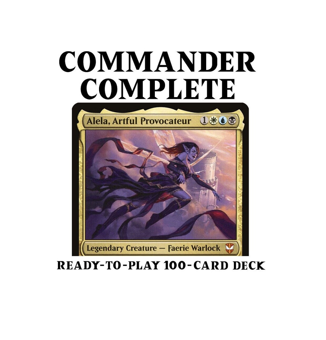 mtg alela artful provocateur commander deck Alela, Artful Provocateur FLYING TOKENS SPELLS Magic MTG Custom Commander  Deck main image 1