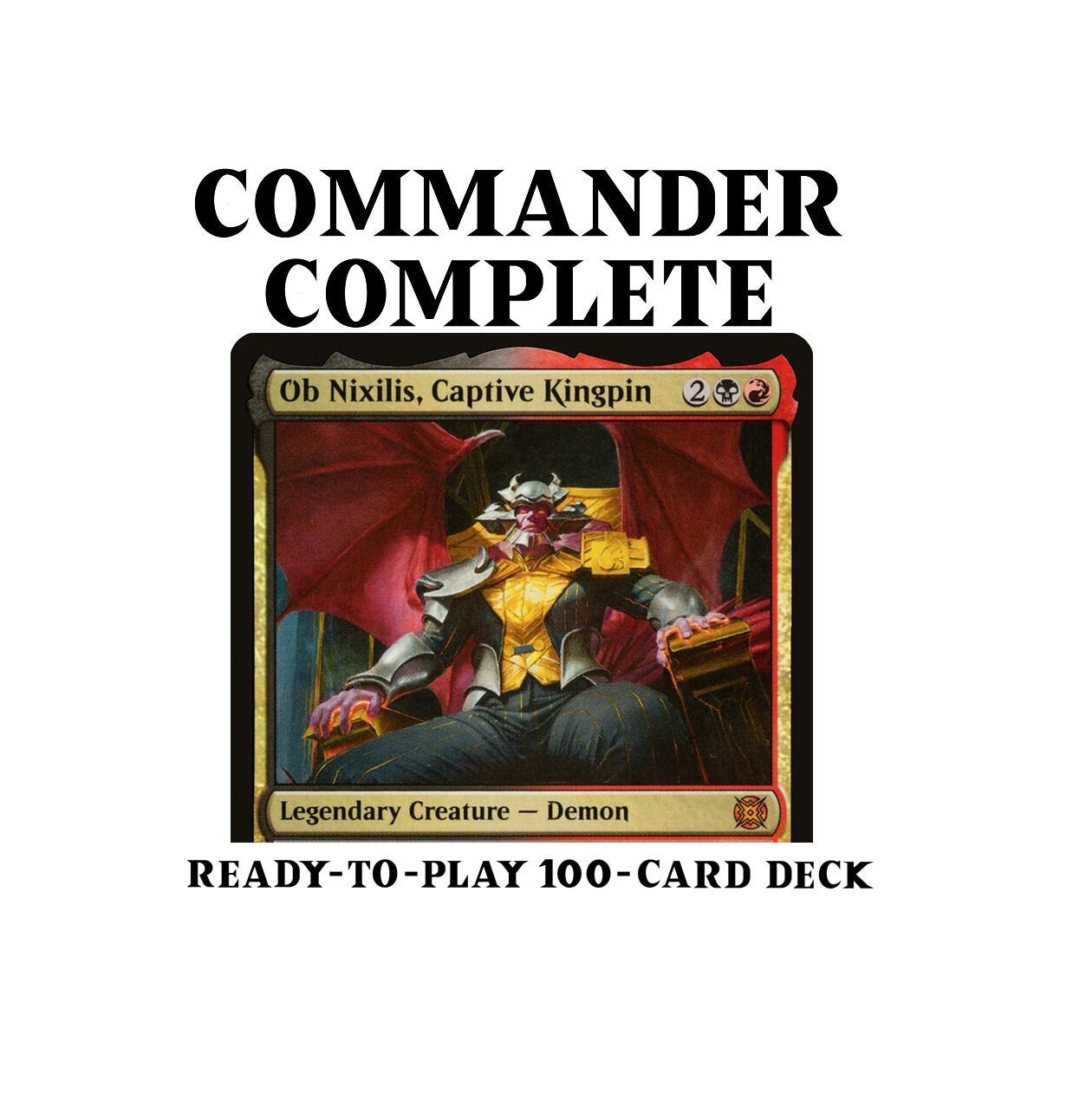 Ob Nixilis, Captive Kingpin Death by a Thousand Pings Magic MTG Commander Deck Etsy
