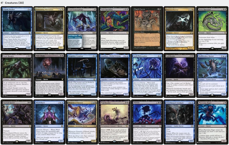 Captain N'ghathrod Horror Tribal Mill Magic MTG Commander Deck - Etsy