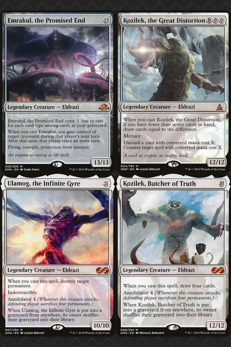 Ultimate Eldrazi Colorless Tribal Four Legendary Commanders Included