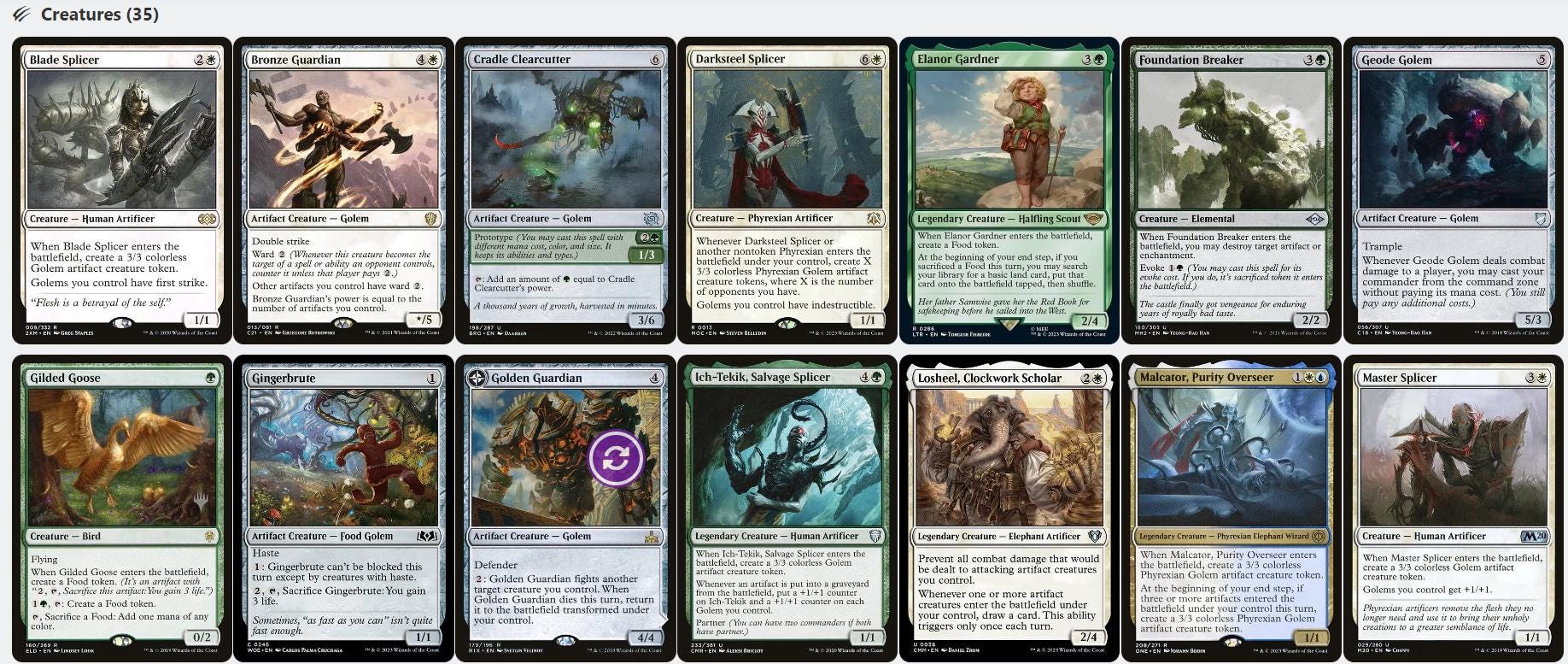 mtg brenard ginger sculptor commander deck Brenard, Ginger Sculptor MTG EDH Commander Deck! Golem Tribal