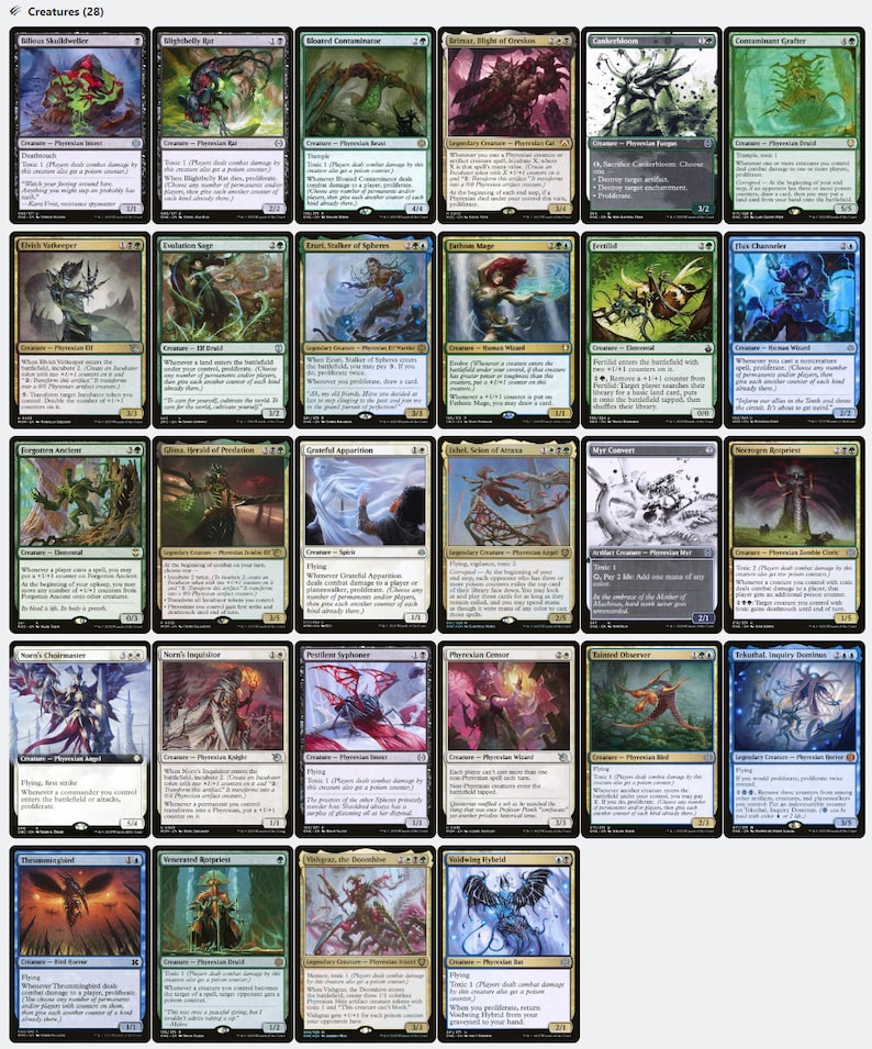 Atraxa, Praetors Voice PROLIFERATE Counters Poison Magic Mtg Custom