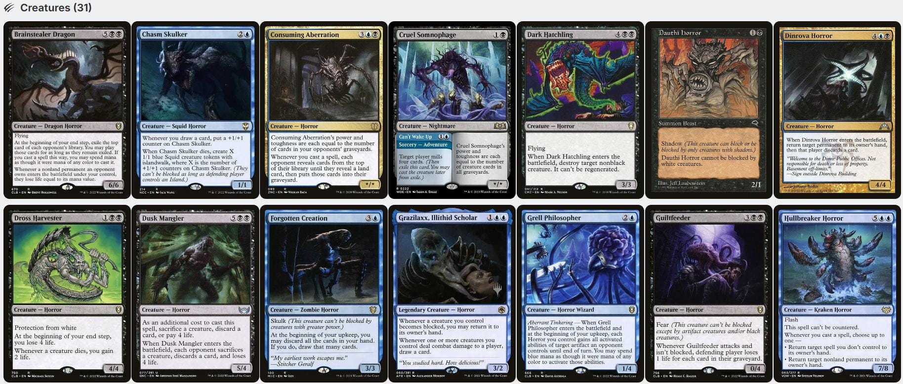 Captain N'ghathrod Horror Tribal Mill Magic MTG Commander Deck - Etsy