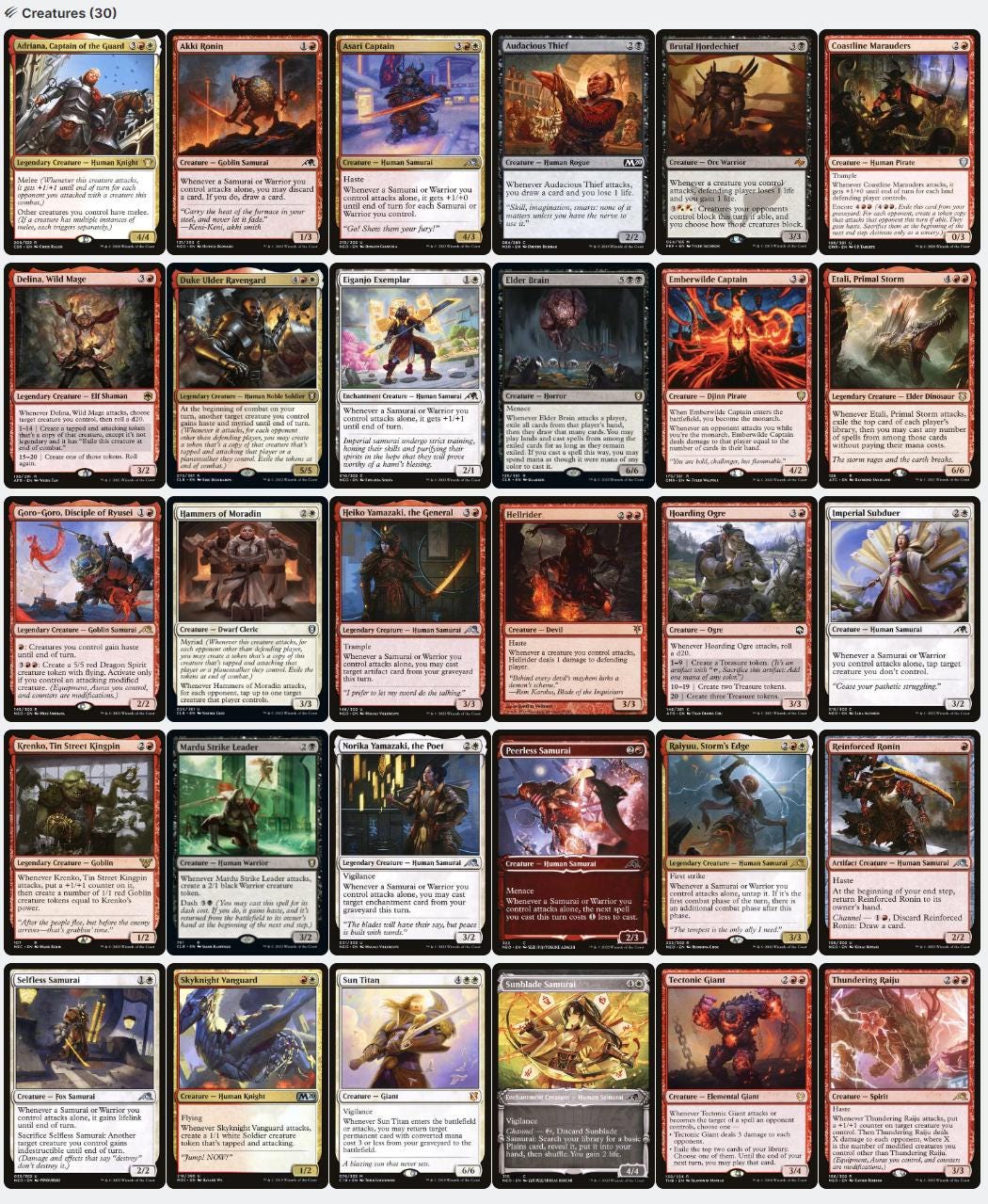 samurai deck mtg commander Elite Mardu - Red White Black - Isshin - EDH - 100 Card - Custom Magic The Gathering Deck Isshin Samurai Enchant and Equip