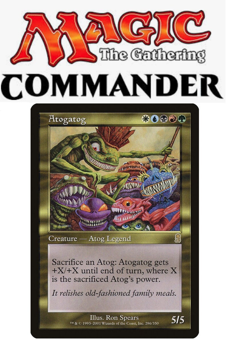 Custom 100 Card Commander Deck Atogatog Atog Tribal Etsy