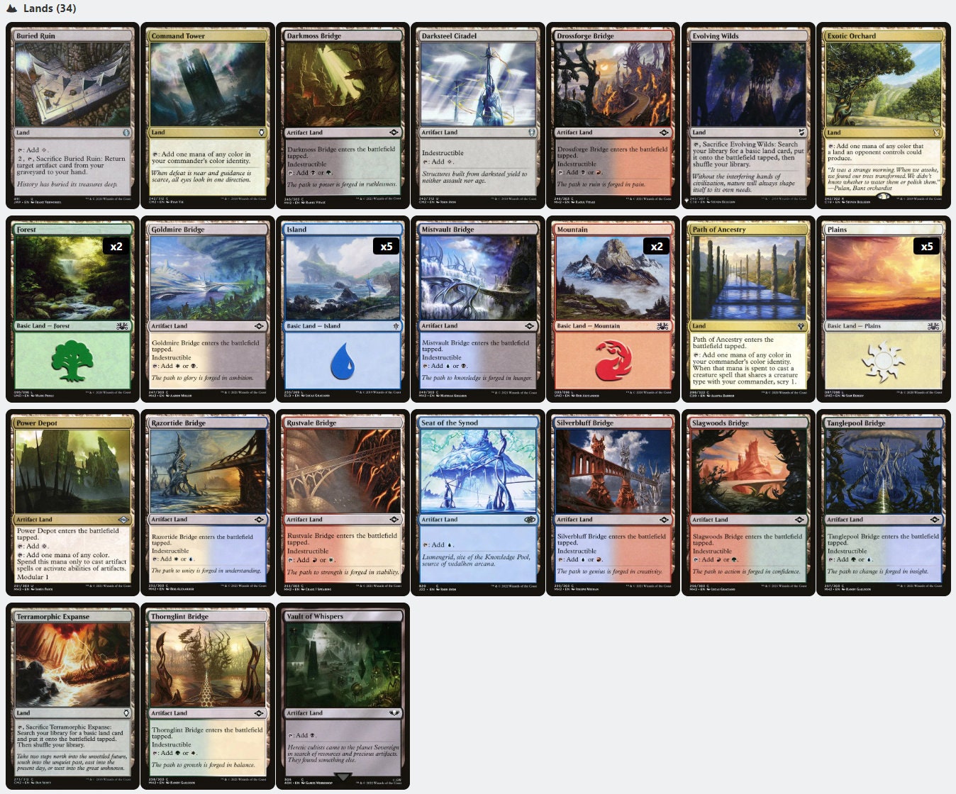 myr commander deck mtg Urtet, Remnant of Memnarch Tribal Five-Color Magic Custom MYR!-100 Card Magic the Gathering