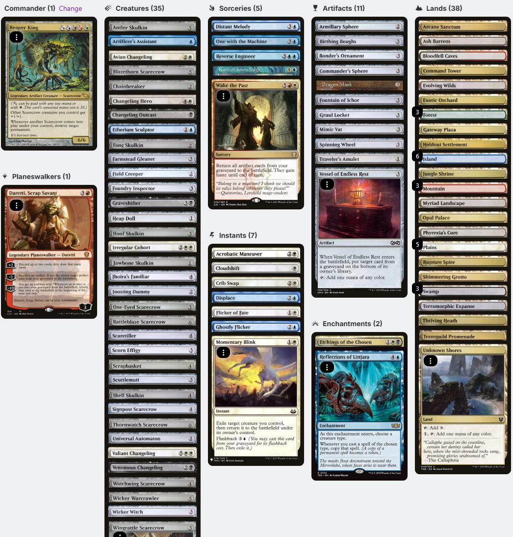 mtg all scarecrow cards Reaper King