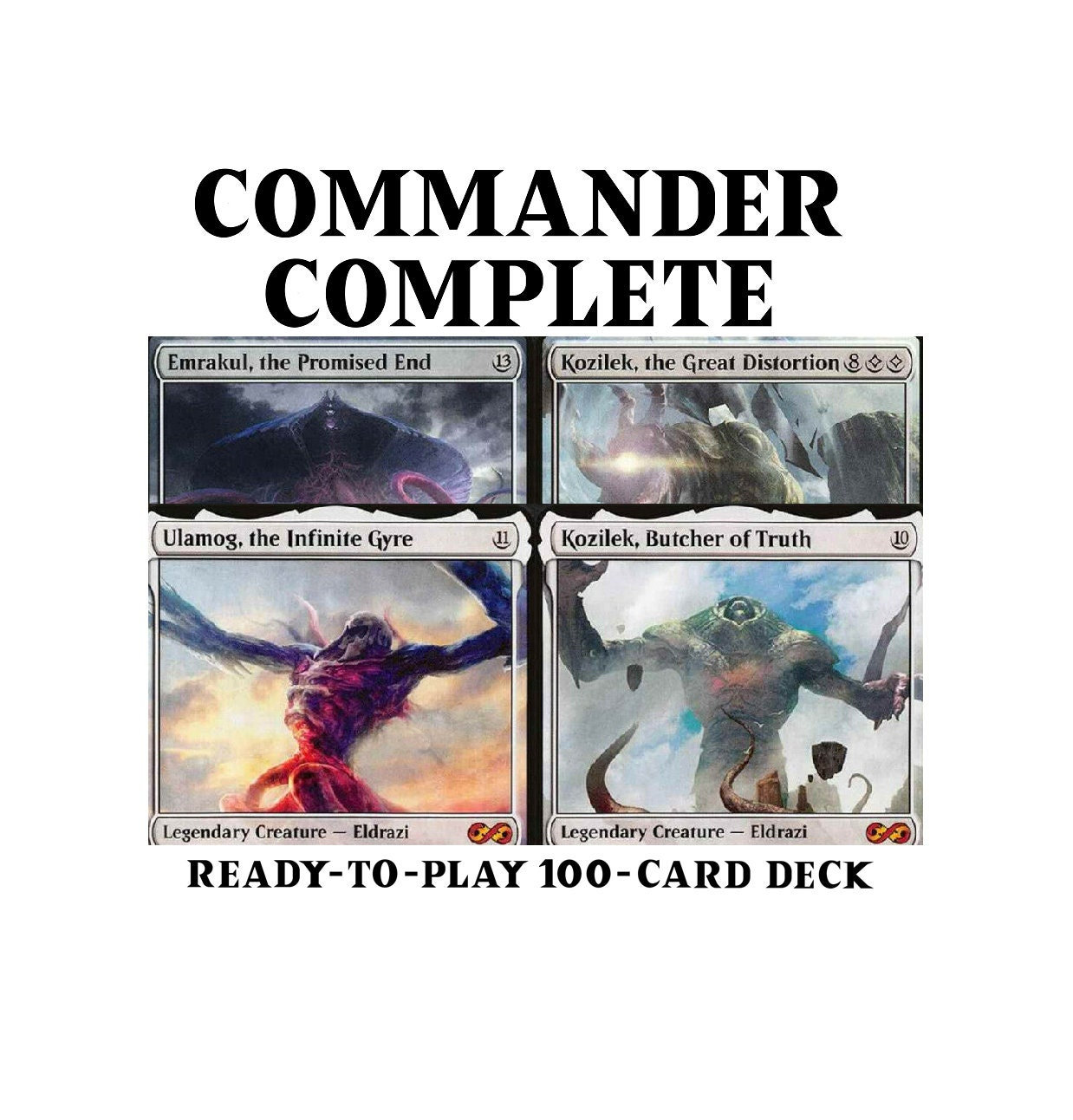 Eldrazi Ultimate Edition Commander Deck 100 Cards, SP-NM, Colorless Ulamog & Kozilek MTG Mtg Commander Deck Eldrazi Ultimate Edition Commander Deck 100 Cards, SP-NM, Colorless Ulamog & Kozilek MTG Mtg Commander Deck