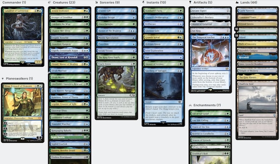 lord of the rings mtg commander deck list Rankings for All 123 Rings: Tales of Middle-earth Commanders Lord of the Rings Commander