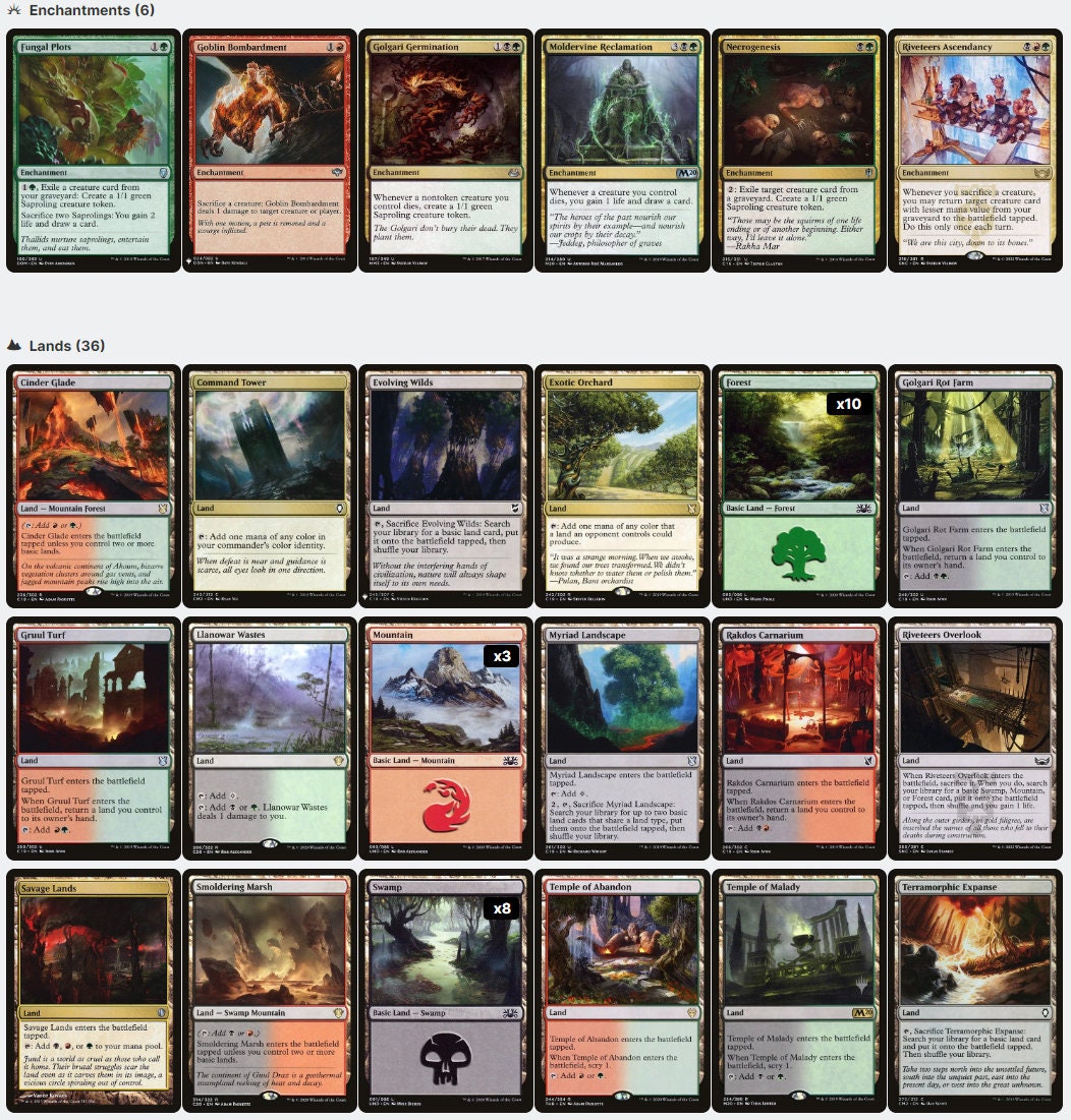 saproling deck mtg commander Slimefoot, the Stowaway Tribal Token Sacrifice Magic Slimefoot and Squee SAPROLING SACRIFICE