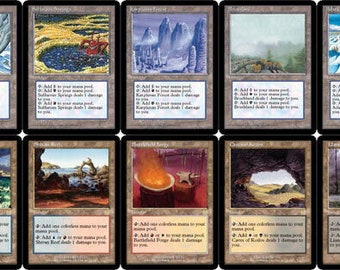 All Ten 10 Rare Dual Pain Lands Painland English Magic MTG Commander EDH Mana