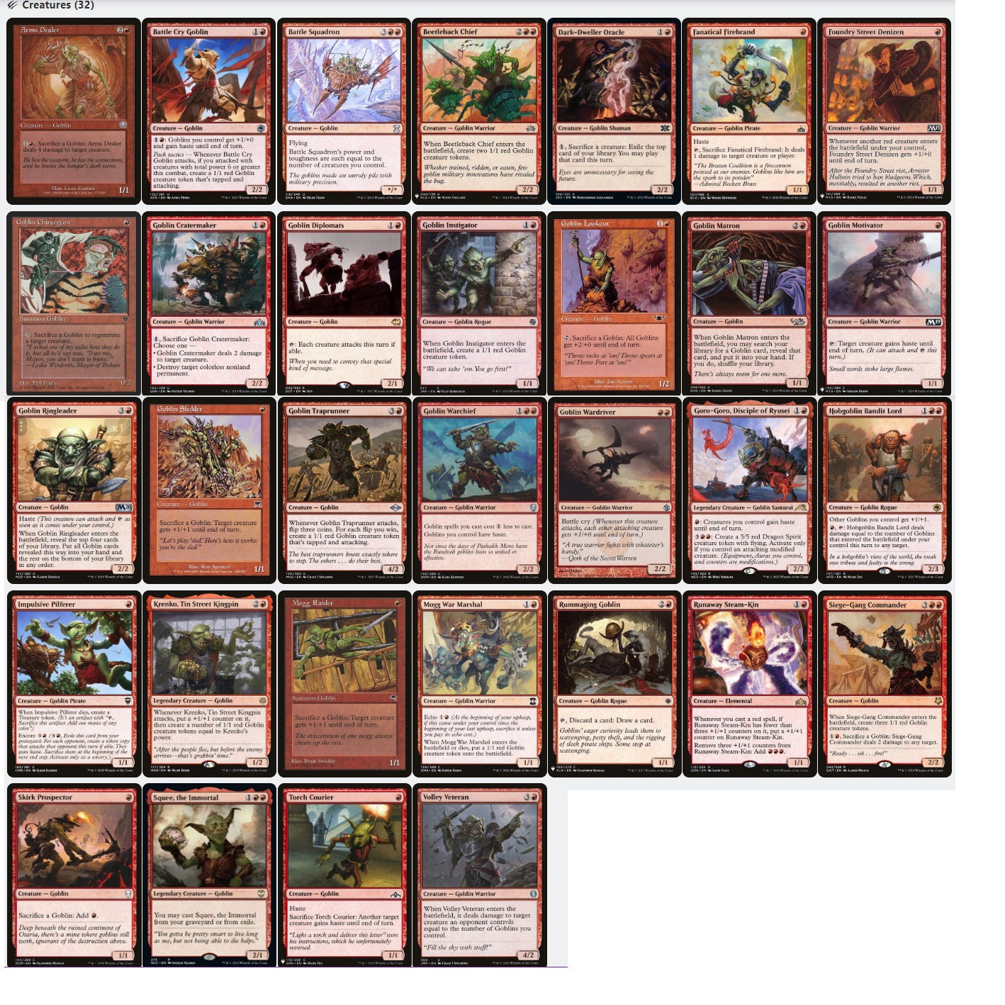 Krenko, Mob Boss Goblin Tribal Tokens Magic MTG Commander Deck Etsy