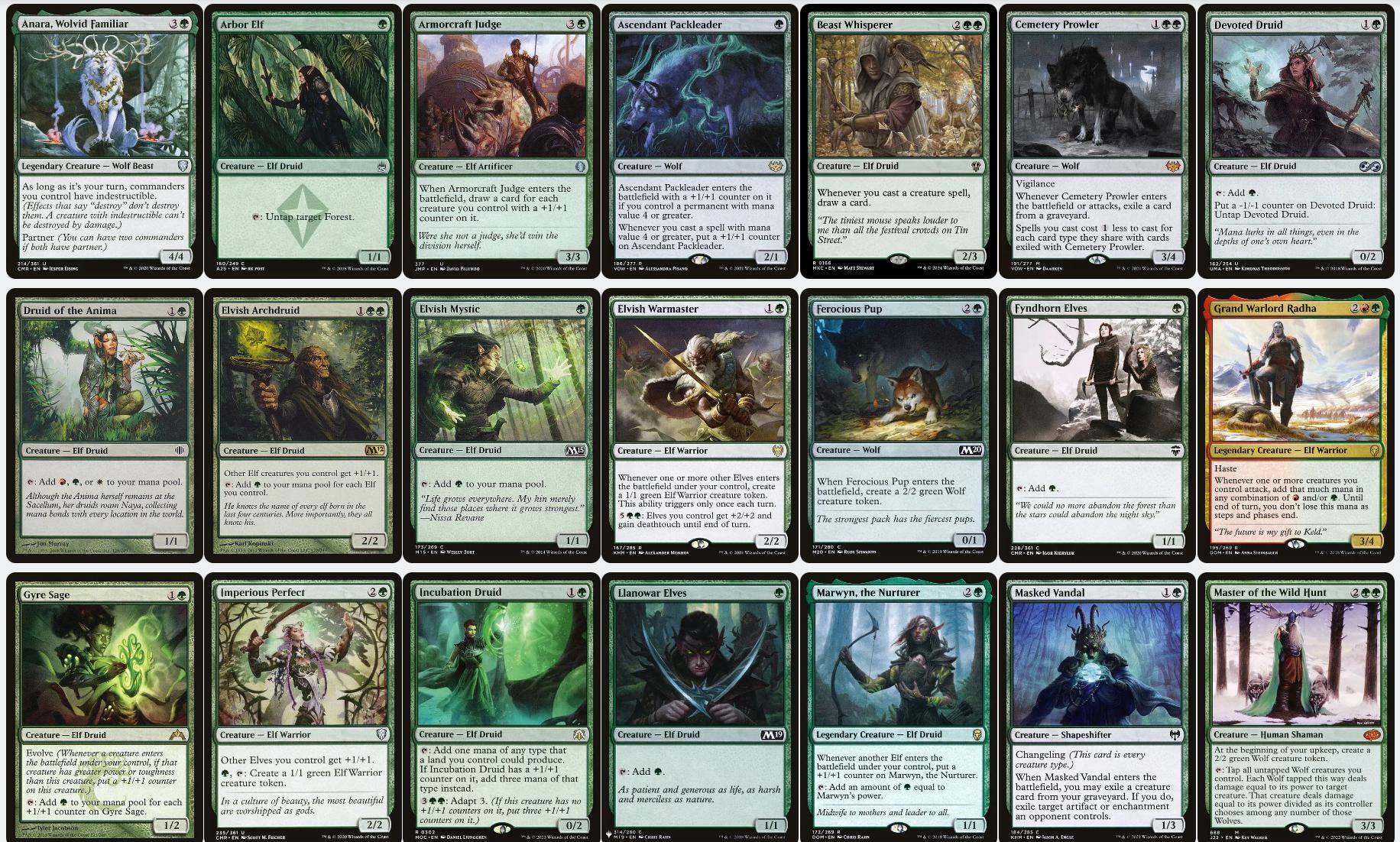 mtg voja jaws of the conclave commander deck Voja, Jaws of the Conclave ELVES and WOLVES Tribal Magic Mtg Custom Commander  Deck