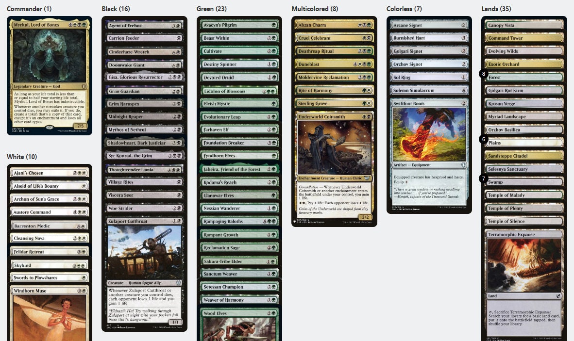 骨の王、ミルクル エンチャントレス 生け贄 マジック MTG 統率者デッキ