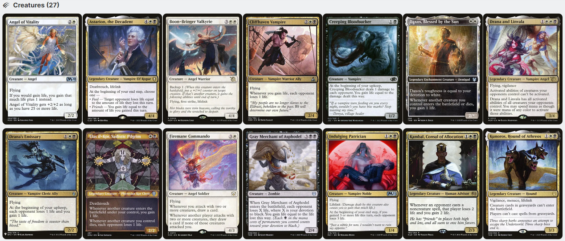 mtg commander life drain deck Liesa, Shroud of Dusk LIFEGAIN Tax Magic Custom card Lifegain/Drain Commander deck featuring Vito Custom Mtg Deck Liesa, Shroud