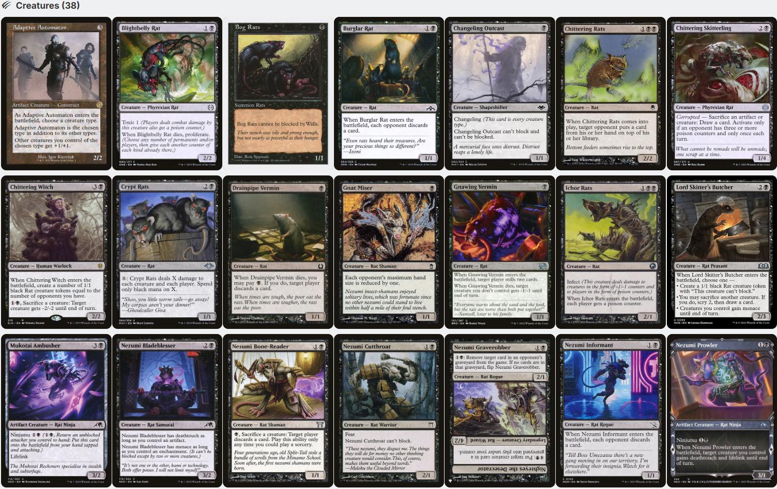 ネズミの王、カルモニクス 毒 有毒 ネズミ 部族マジック MTG カスタム