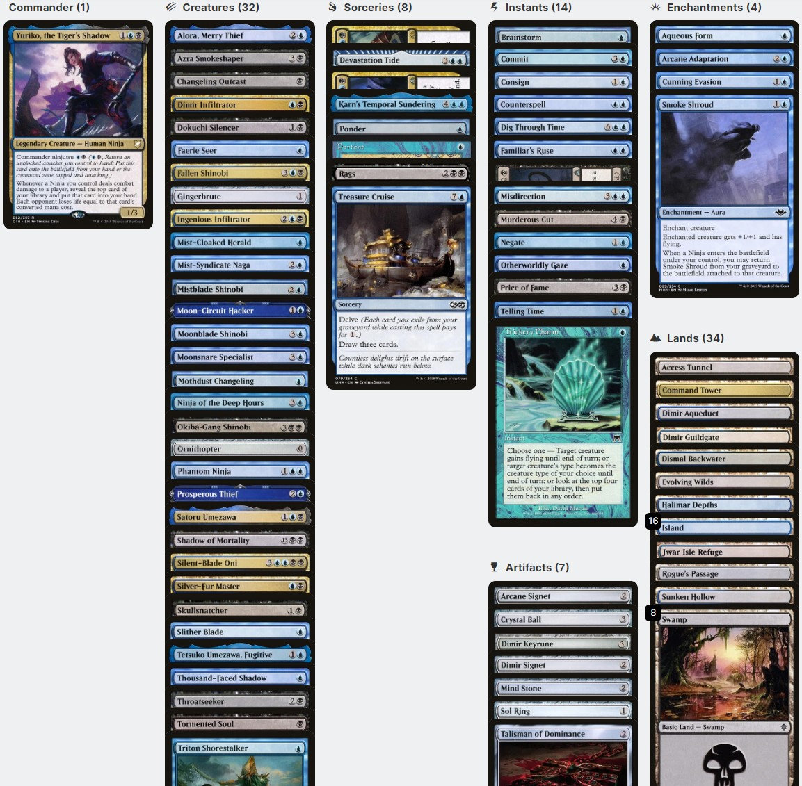 虎影の忍者、ユリコ 部族マジック MTG 統率者デッキ - Etsy 日本