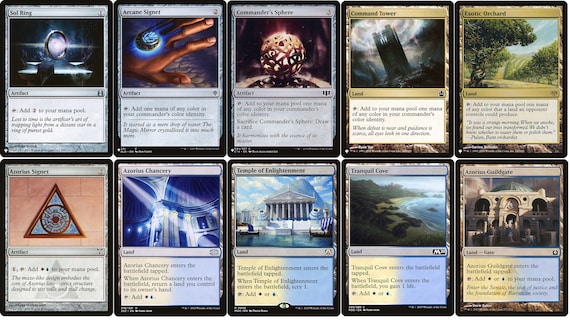 AZORIUS Commander Deck Builder Starter Pack Kit White/blue MANA Lands  Artifacts - Etsy