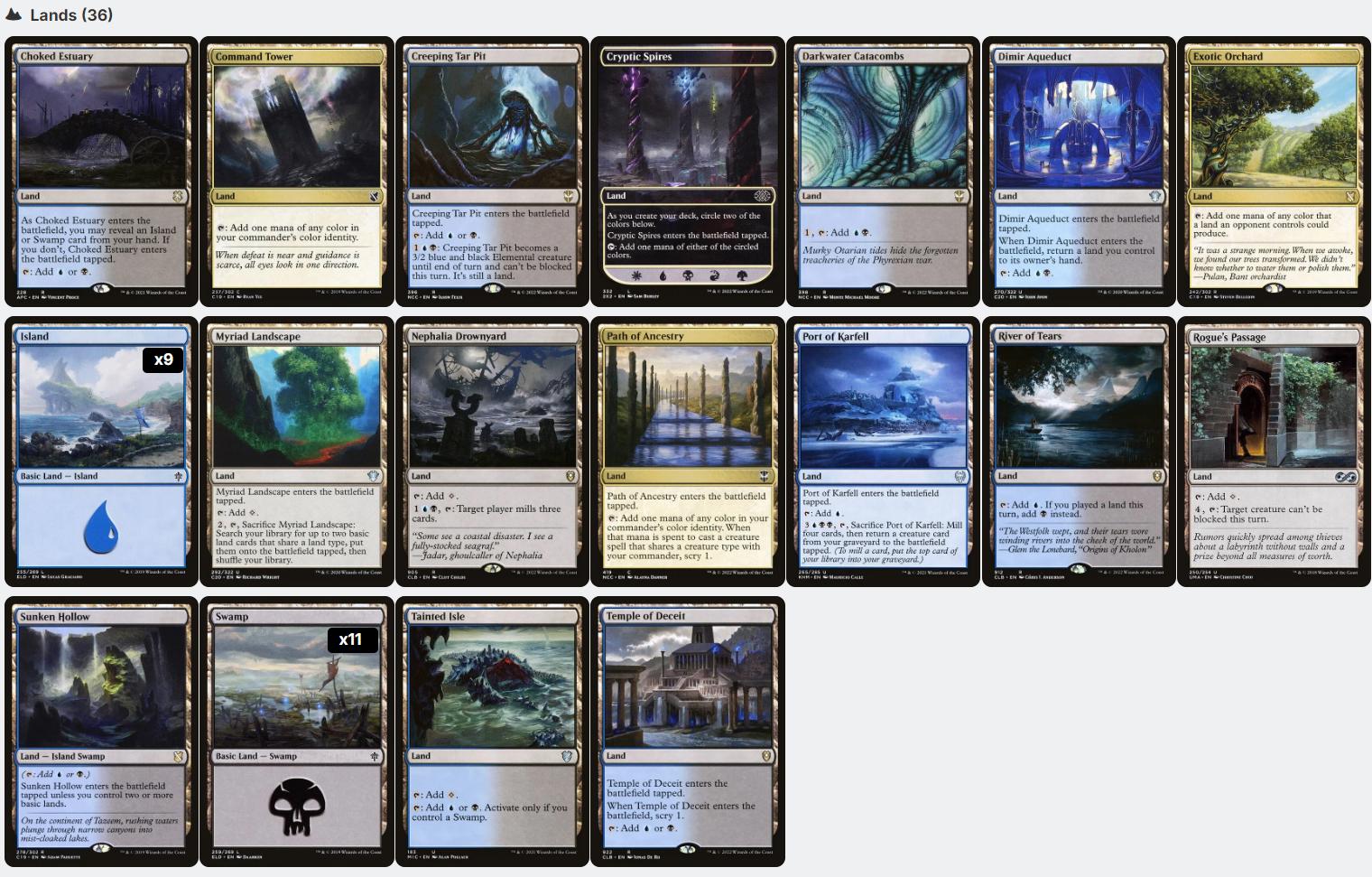 Captain N'ghathrod Horror Tribal Mill Magic MTG Commander Deck - Etsy