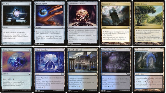 DIMIR Commander Deck Builder Starter Pack Kit Blue/Black MANA Lands  Artifacts
