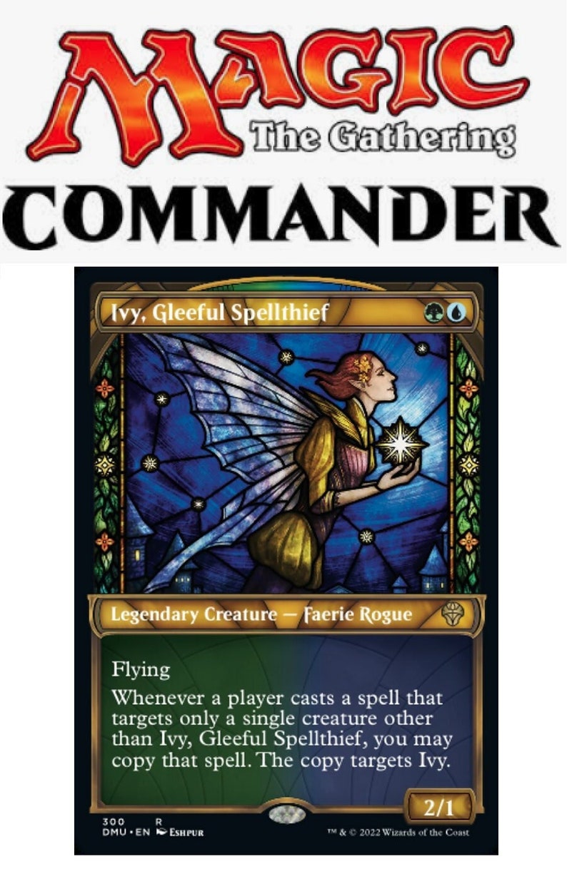 Custom 100 Card Commander Deck Ivy Gleeful Spellthief Etsy