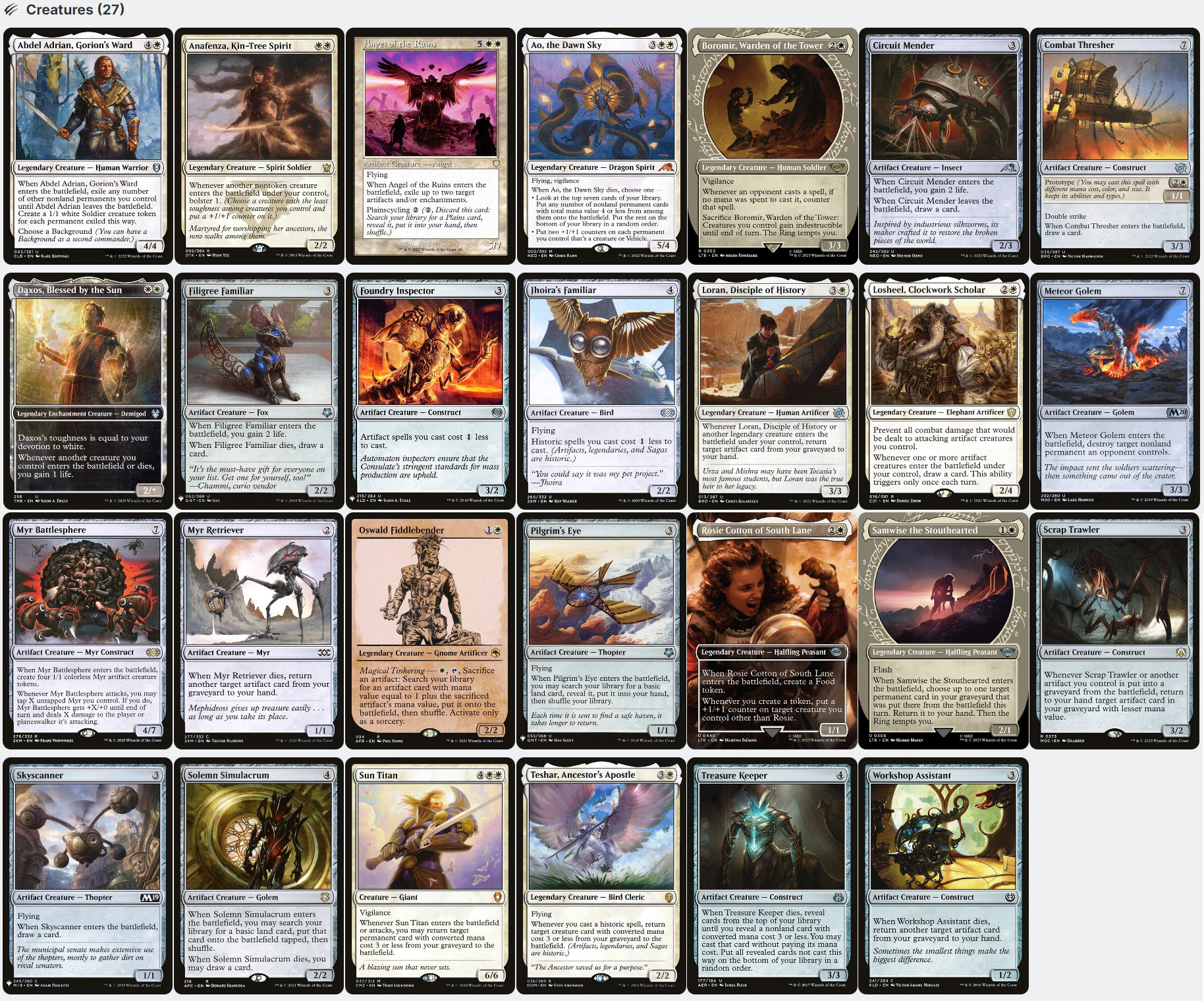 Magic Spacel Trigger Gandalf the White Lotr DOUBLE TRIGGERS Magic MTG Custom Commander Deck ...