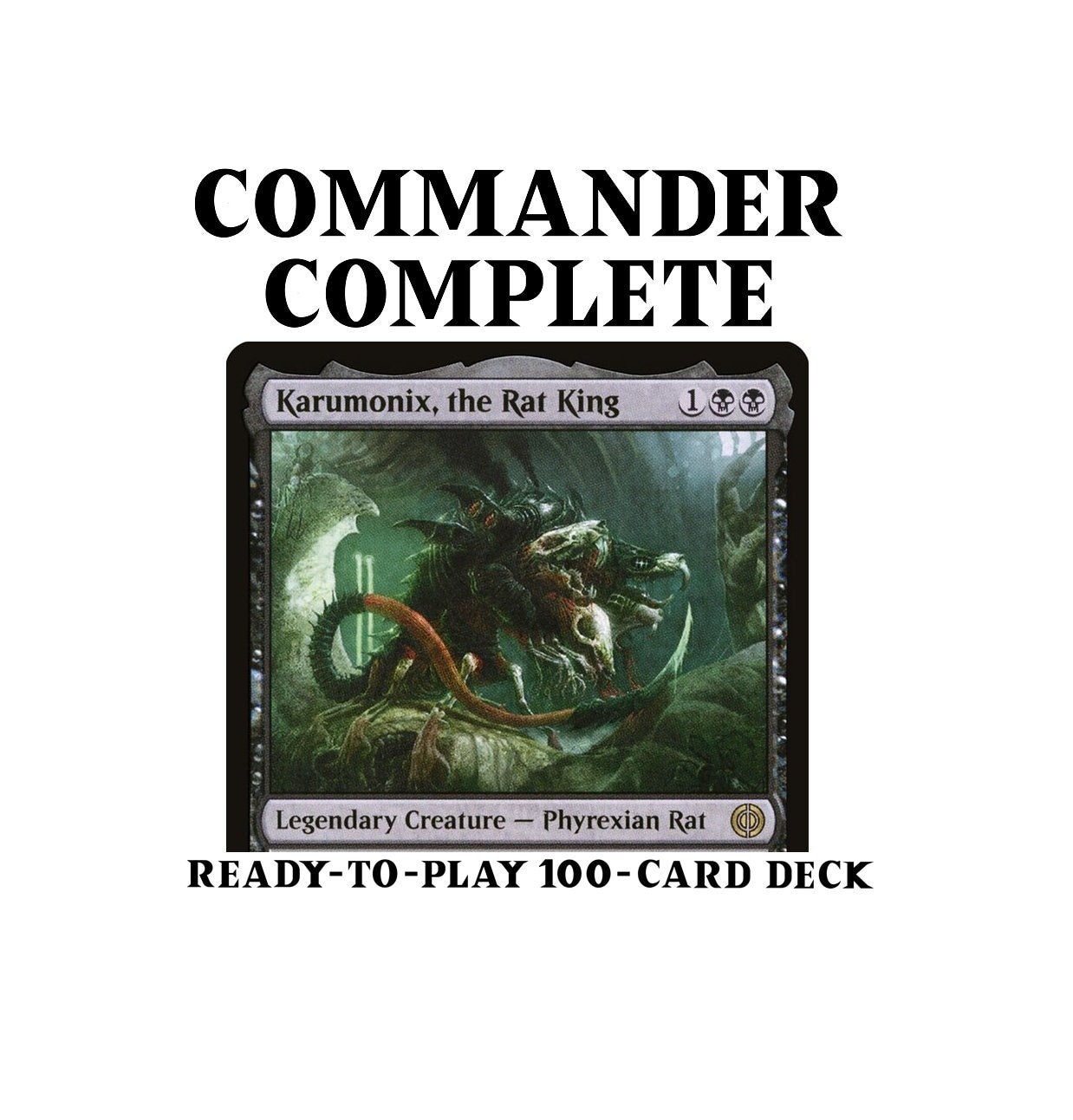 Karumonix, Rat King POISON TOXIC RAT Tribal Magic Mtg Custom