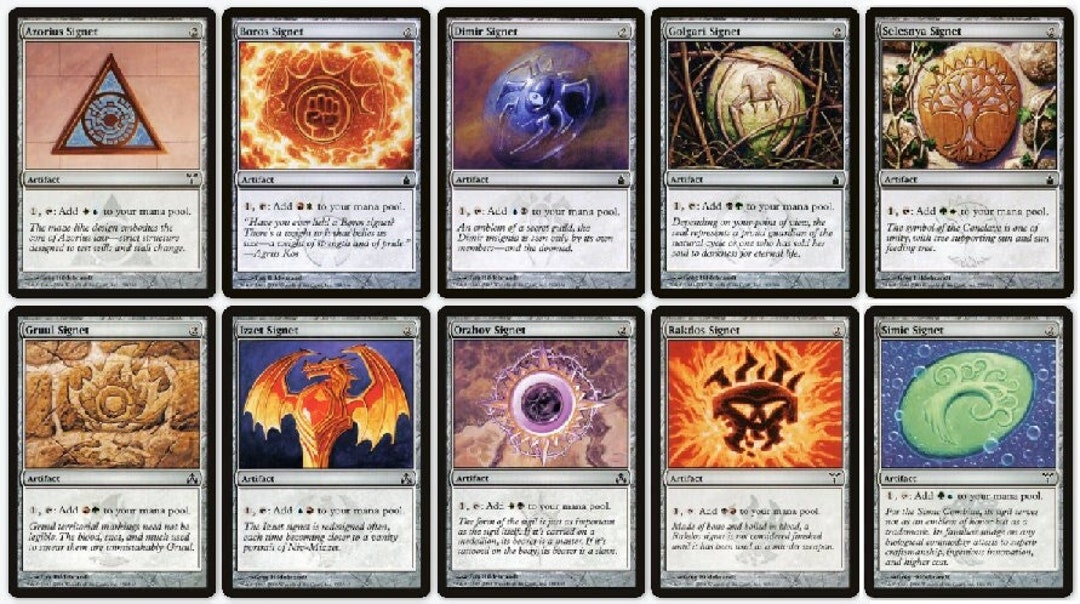 Set aller 10 Siegel Magic: the Gathering MTG Kommandant EDH Signet - Etsy.de