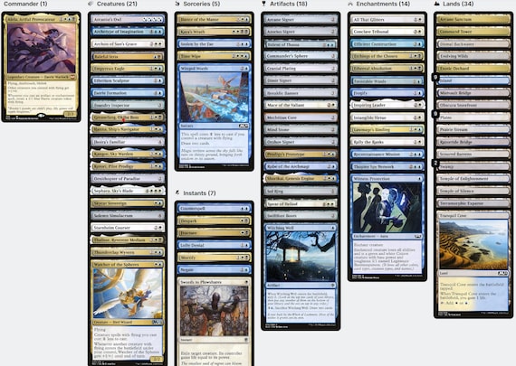 mtg alela commander deck Alela, Artful Provocateur FLYING TOKENS SPELLS Magic Custom create a 1/1 blue Faerie creature token with flying Alela, Cunning Conqueror Commander Deck