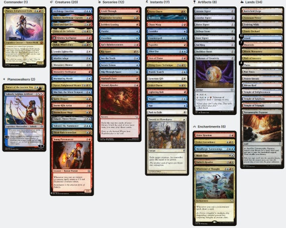mtg narset commander deck EDH Deck Narset, Enlightened Exile 100 Magic Cards Custom Deck Jeskai Prowess You may reveal a noncreature Narset, Parter of Veils (borderless)