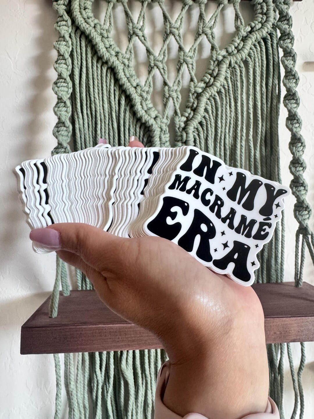 In My Macramé Era Sticker | Retro Boho Vinyl Decal (2.5