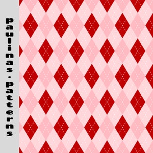 Alla hjärtans dag-argylemönster: Rosa tygtryck (JPEG-fil)