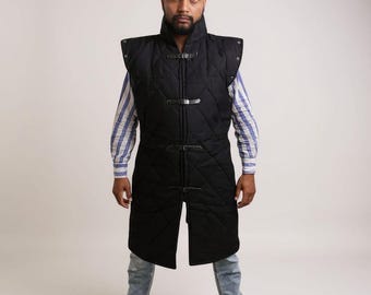 New Gambeson Black Super good fencing Sleeveles Jacket Armor reenactment