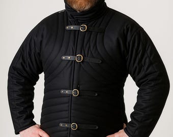 New Gambeson Black Super good fencing Full Sleeve Jacket Armor reenactment