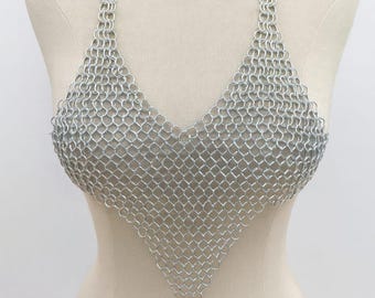 Lightweight Aluminum Chainmail Bra Top – Medieval LARP & Festival Costume