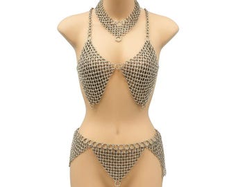 Handmade Aluminum Chainmail Bikini – Medieval Armor Costume
