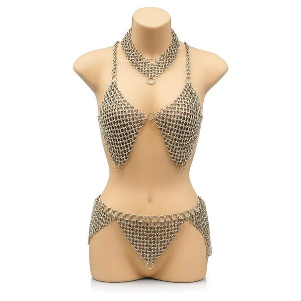 Handmade Aluminum Chainmail Bikini – Medieval Armor Costume