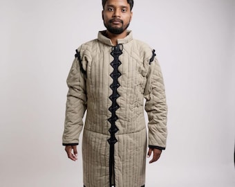 Medieval Gambeson knight armor costumes dress for theater Jacket Aketon sca larp