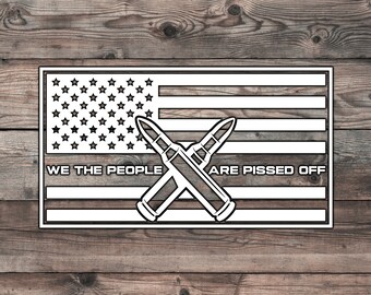 Distressed American Flag Decal: Patriotic Veteran Car Sticker (7.5 x 4 inch)
