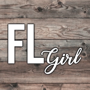 Florida Girl Sticker - 6 x 4 in Florida Car Decal For Florida Native Car Sticker Florida Beach Sticker For Florida Native Decal